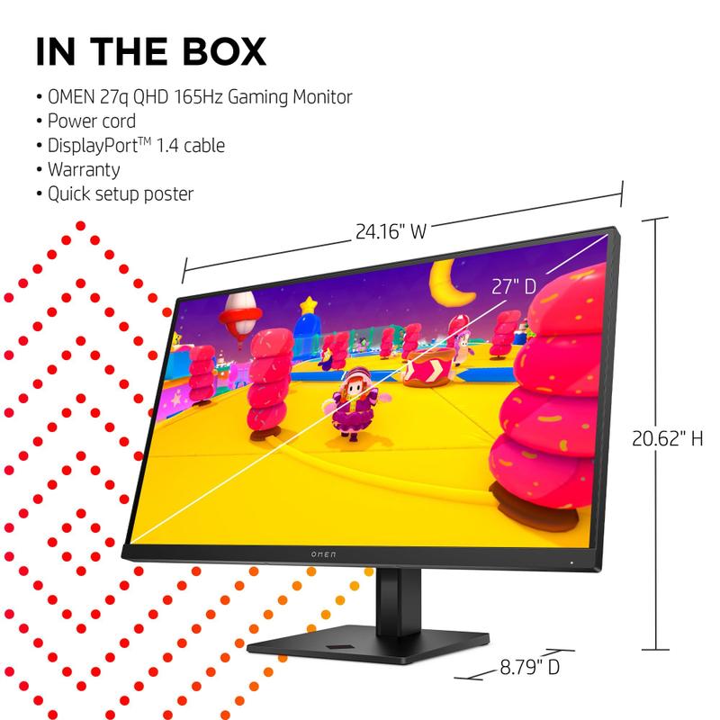 Monitor de jogos HP OMEN 27q QHD 165 Hz 27